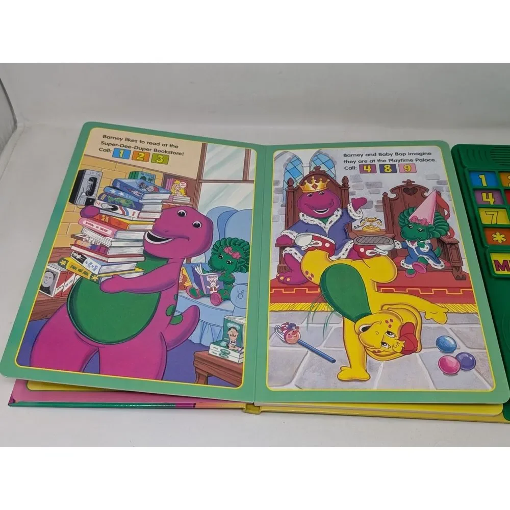 Vintage Barney's First Telephone Book‎ 2000 Untested Broken As-is